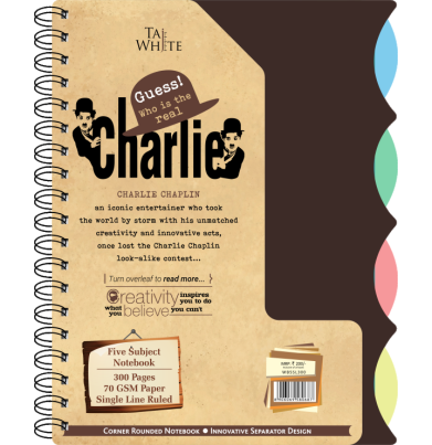 Wire-O Notebook B5 (25 * 17.6 cm) - 5 Subject/ Single Line Pg 300